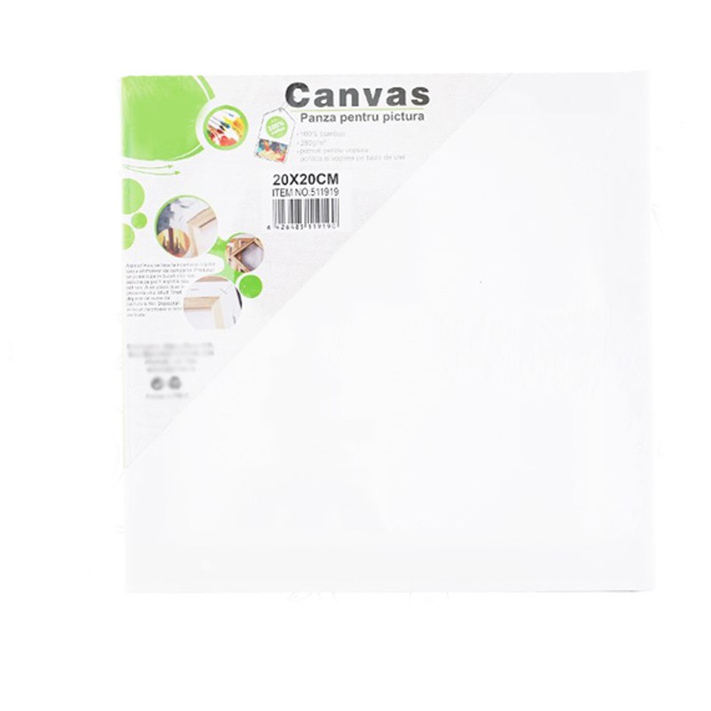 Panza canvas pentru pictura, 20 x 20 cm, sasiu din lemn - imagine 3